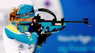 Full HD Wallpaper Biathlon Khrustaleva Elena Rifle Desktop