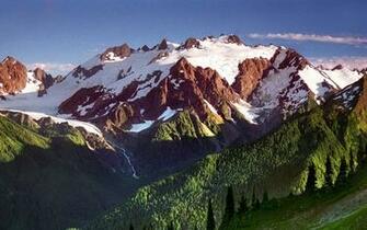 Windows Background Mountain Snow Peaks Wallpaper X
