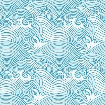 Swirly Ocean Waves Wallpaper Wave Illustration