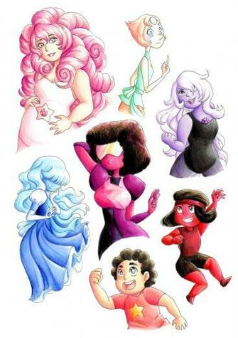 Steven Universe Crystal Gem Doodles By Rockbat