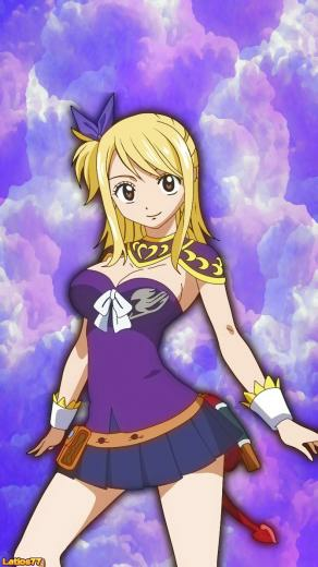Fairy Tail Lucy Purple iPhone Wallpaper By Latios77