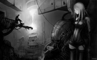 Guns Robots Cibo Robot Girl Killy Drawings Tsutomu Nihei