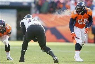 Denver Broncos Linebacker Von Miller Lines Up During The First