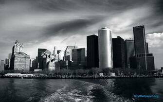 New York Skyline Wallpaper Black And White