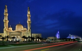 Jumeirah Mosque Wallpaper Stock Photos