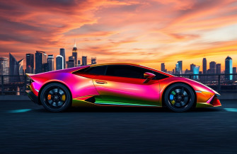 Rainbow Lamborghini Wallpaper