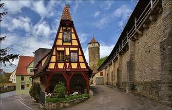 Wallpaper Germany Rothenburg Ob Der Tauber Street Cities Houses