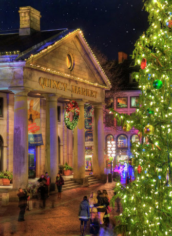 Quincy Market Holiday Colors Boston Photograph By Joann Vitali