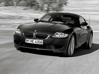 Bmw Z4 M Coupe Black White Front Wallpaper