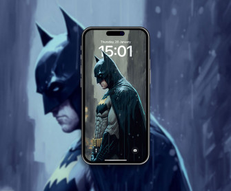 Batman In The Rain Wallpaper For iPhone