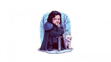 Desktop Wallpaper Game Of Thrones Jon Snow Minimal Art HD