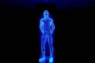 Binary Blue Human Matrix HD Wallpaper