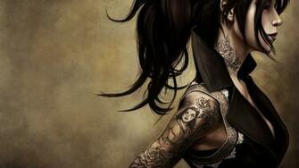 Anime Tattoo Girl Wallpaper