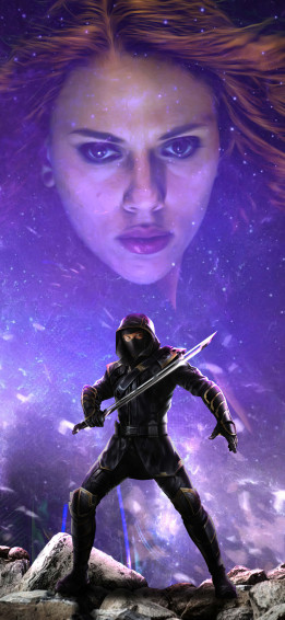 Get The Stylish Black Widow iPhone Wallpaper