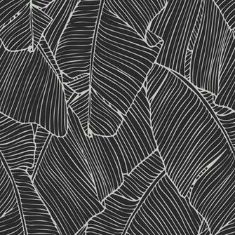 Walls Republic Leaf Outline Abstract Black And Silver Wallpaper