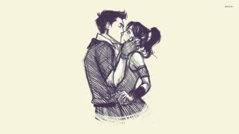 Cartoon Kissing HD Wallpaper