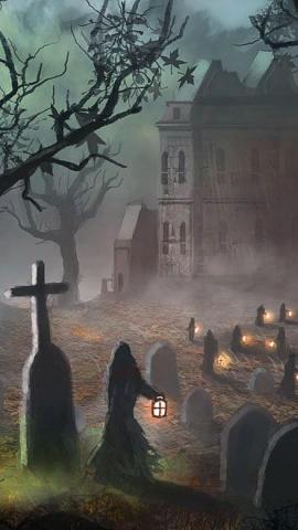 Graveyard Halloween HD Wallpaper