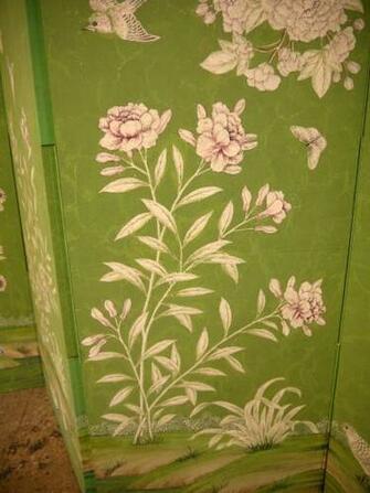 Gracie Handpainted Chinese Wallpaper Screen Offered By Request