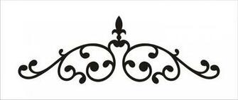 Stencil Scroll Design No Flourish Fleur De Lis Wall Border
