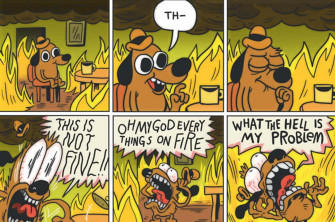 This Is Fine Wallpaper