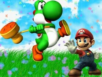 Yoshi And Mario Wallpaper