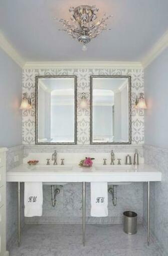 Wallpaper Accent Wall Bathrooms