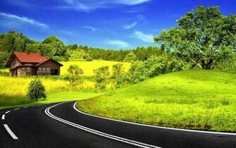 Village Road Wallpaper Image Wallpaperlepi