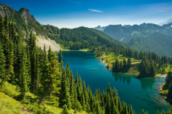 Lake Forest Mountain Nature Wallpaper