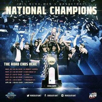 National Champions Duke Basketball Roads