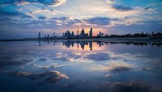 City Kuwait The Reflection Clouds Wallpaper And Desktop