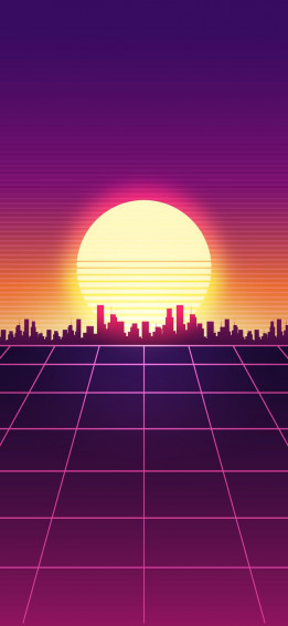 Simple Sunset Retro Wave Wallpaper Heroscreen