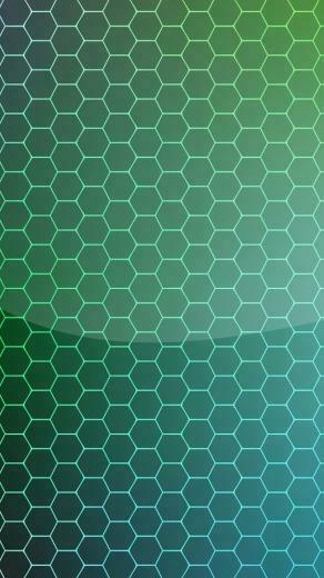 Green Honeycomb Wallpaper Shaped Grid