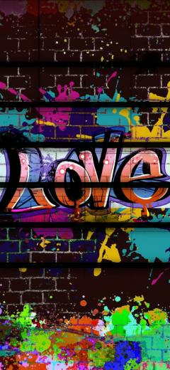 Wallpaper iPhone X Love That Letter Word In Lock