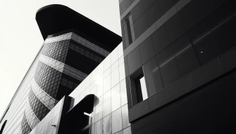 Black And White Buildings On Wallpaper