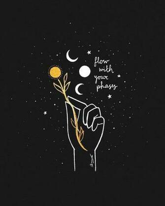 Moonphases Art And Stories Illustration Wallpaper Quotes