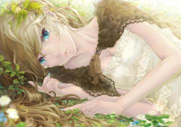 Dirty Blonde Hair Blue Eyes Anime Girl Wallpaper