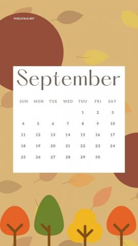 September Calendar iPhone Wallpaper HD Net