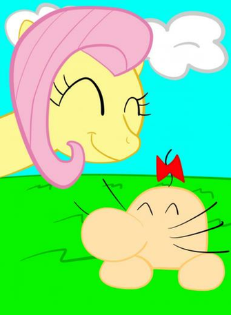 Fluttershy Meets Mr Saturn By Sergeant16bit