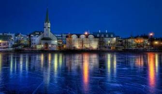 Reykjavik Ijsland Winter Wallpaper