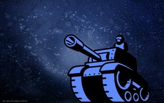 Tank Tanker Man Blue Background Desktop Wallpaper