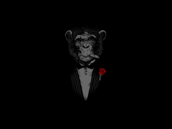 Chimpanzee Cigars Wallpaper Roses Swag
