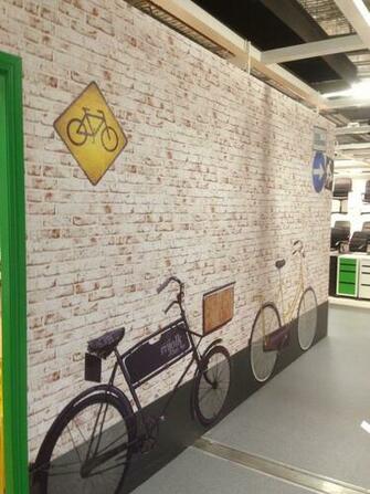 Ikea Logan Wallpaper Installation Palm Leaf Brick