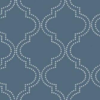 Tetra Blue Quatrefoil Wallpaper Warehouse