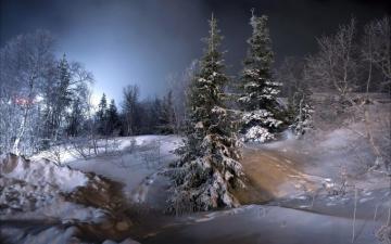 Winter Hills In City Light X Nature