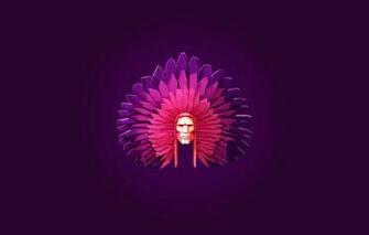 Wallpaper Feathers Warrior Indian Headdress The Leader Low