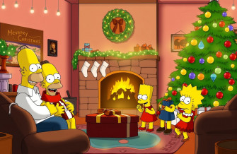 Simpsons Christmas Wallpaper