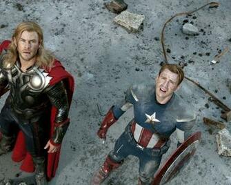 Thor Et Captain America Dans The Avengers Fonds D Cran