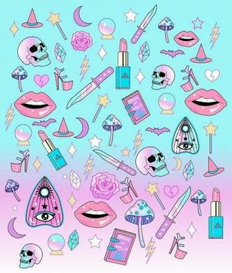 Girl Gang Cosmo Y M Stico Pastel Goth Art Wallpaper