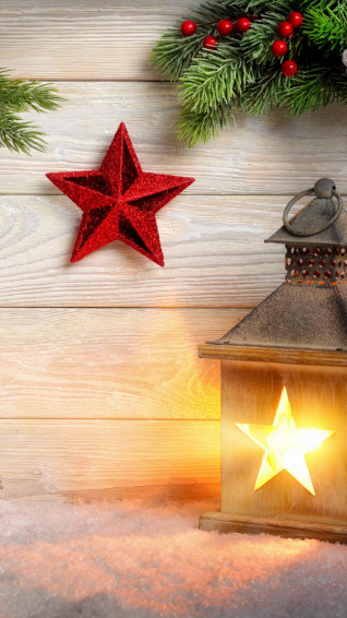 Wallpaper Christmas New Year Toys Fir Tree Lamp Decorations