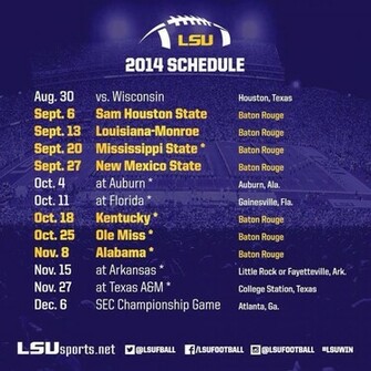 Lsu Football Schedule